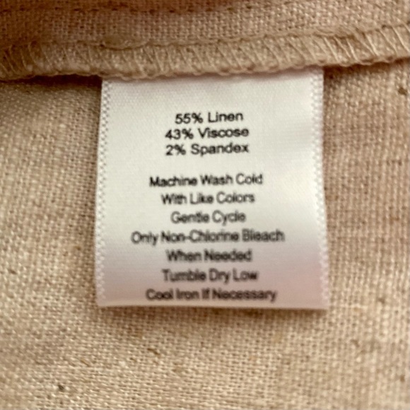 Calligraphie Beige Lightweight Jacket Blazer Full Zip Size Small Spring Neutral - Picture 10 of 13